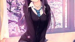 Trees text windows chairs Japanese tie socks Class sitting 