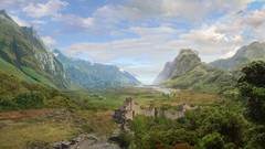 Trees wall Mountains artwork