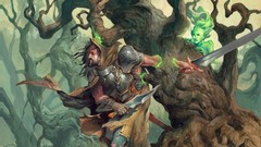 Trees Warriors Armored Swords dryad magic: the gathering 