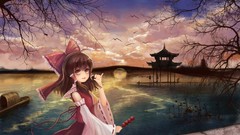 Trees water clouds eyes Birds food Ribbons lakes bows smiling 