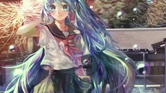 Trees water drops schoolgirls buildings outdoors skirts blush 