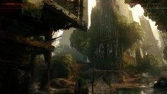 Trees water game destruction ruins abandoned reflections 