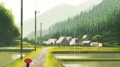 Trees water rain Umbrellas forests