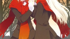 Trees white hair scarfs tokumi yuiko