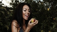 Trees woman outdoors brunettes