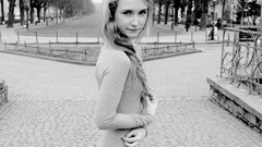 Trees woman Parks blondes streets models