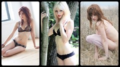 Trees woman stockings blondes lingerie brunettes susan coffey