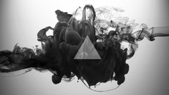 triangle abstract smoke monochrome digital art gray