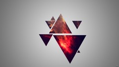 Triangles abstract nebulae minimalistic artwork hipster