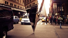 Triangles cars reflections cityscapes citylife
