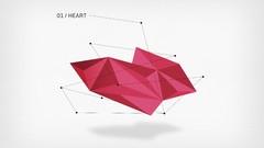 Triangles Hearts geometry minimalistic low poly