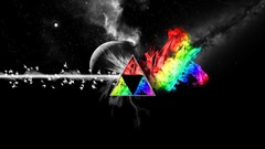 Triangles pink floyd multicolor outer space selective coloring
