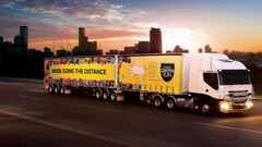 trucks road truck vehicle sky