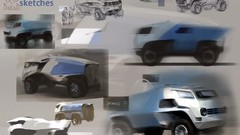 Trucks sketches artwork vehicles