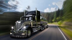 trucks truck long exposure road vehicle asphalt