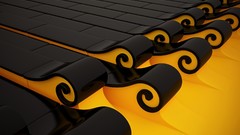 Tsunami Computers roll widescreen 3d 3d art 3D view