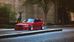 Tuning cars BMW 3 Series red cars BMW E36