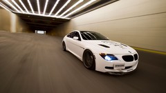 Tuning cars BMW bmw m6 tunnels white cars