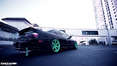 Tuning cars Drift Drifting low-angle shot JDM Japanese domestic 