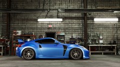 Tuning cars Garages nissan 370z Rims blue cars tuned