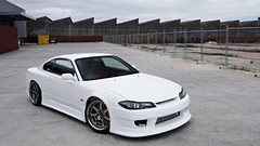 Tuning cars Nissan Silvia S15 white cars