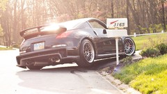 Tuning cars Nissan vehicles rear angle view Nissan Fairlady Z33 