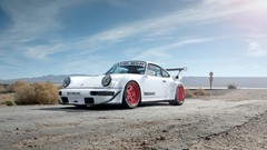 Tuning cars porsche 911 deserts white cars Rauh Welt Begriff 