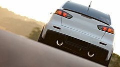 Tuning cars roads white cars Mitsubishi Lancer Evolution X