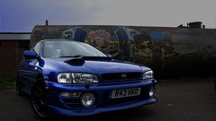 Tuning cars subaru impreza blue cars