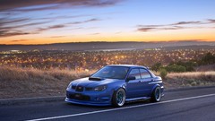 Tuning cars subaru impreza wrx front angle view