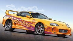 Tuning cars Toyota supra vectors JDM Japanese domestic market