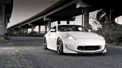 Tuning vehicles sports cars nissan 370z white cars