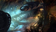 Turbine science fiction artwork digital art futuristic