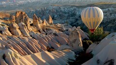 Turkey hot air balloons landscape vehicle