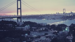 Turkey Istanbul Bridges cities cityscapes suspension bridge