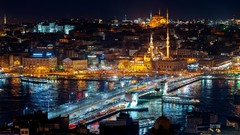 Turkey Istanbul Bridges cityscapes mosques galata bridge 