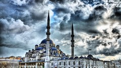 Turkey Istanbul buildings HDR Photography New Mosque