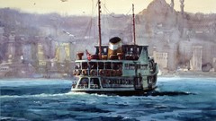 Turkey Istanbul cities cityscapes steamship artwork turkish 