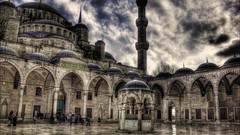 Turkey Istanbul mosques HDR Photography blue skies turkish blue 