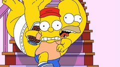 TV The Simpsons cartoons falling TV series Homer Simpson 