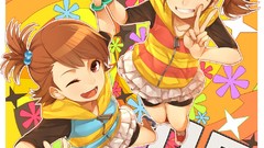 Twins wink idolmaster futami mami futami ami video games V sign
