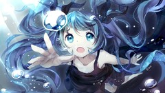 twintails Anime anime girls blue hair vocaloid hatsune miku