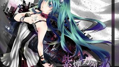 Twintails woman vocaloid white