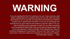 Tyler durden red text