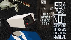 Typography 1984 surveillance cctv