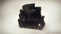 Typography 3d digital art Simple Background lacza