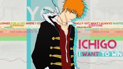 Typography bleach kurosaki ichigo orange hair anime boys