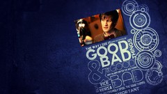 Typography blue background Doctor Who circles matt smith 