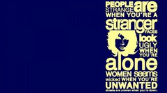 Typography blue background Lyrics the doors Jim Morrison