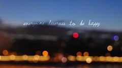 Typography bokeh happy